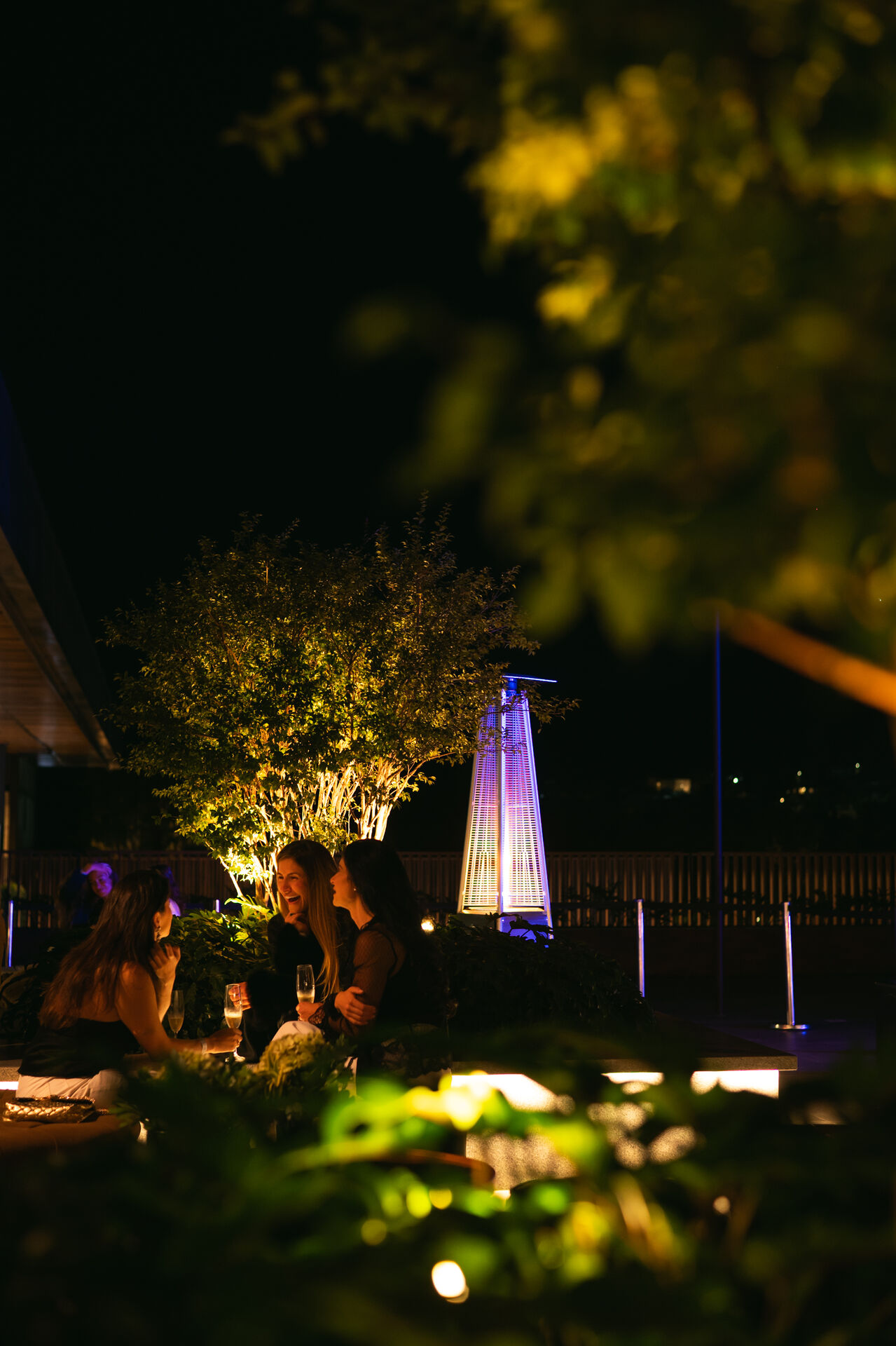 Terraço em um evento fechado